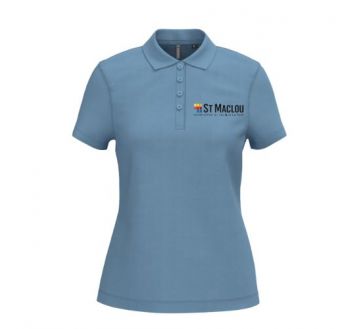 POLO FEMME SKY BLUE K255 M.COURTES BRODERIE...