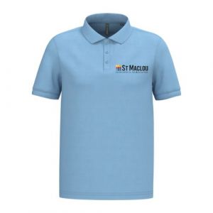 POLO HOMME SKY BLUE K254 M.COURTES BRODERIE COEUR...