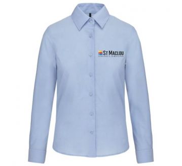 CHEMISE FEMME OXFORD BLUE K534 M.LONGUES...