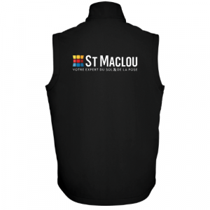 SOFTSHELL HOMME NOIR SANS MANCHE 4XL COEUR/DOS "ST-MACLOU" 2