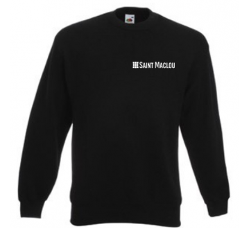 SWEAT NOIR - COEUR "SAINT MACLOU" / DOS...