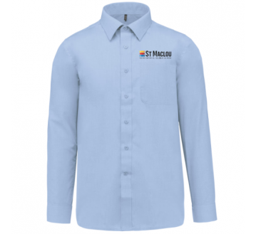 CHEMISE HOMME BLUE K545 M.LONGUES XS BRODERIE...