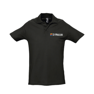 POLO HOMME SPRING NOIR 11362 M.COURTES BRODERIE ST-MACLOU
